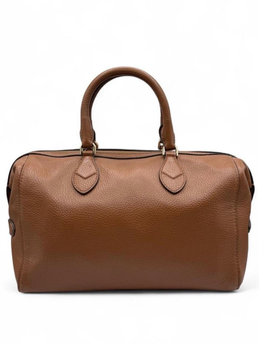 Vintage Michael Kors Brown Pebbled Leather Duffel - Picture 6 of 8